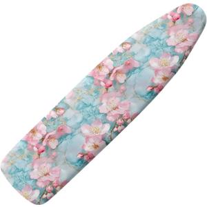 Cozeyat Pink Blossoms Ironing Board Cover Elastic Edge, Heavy Duty Iron Pad Covers Standard Boards Lightweight Full Size Scorch Resistant Padding