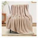 Exclusivo Mezcla Soft Fleece Throw Blanket for Couch, Super Soft Velvet Plush Fleece Blankets, Fuzzy Cozy and Warm for Winter, 50x60 Inches, Camel