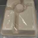 40 oz 5 Compartments disposable Sugarcane Fiber plates with Lids Bagasse Plant Fibers Freezer Safe 25 Pack