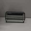 NCYP Mini Hexagon Shaped Enclosure Terrarium with Mesh, 4.1x3.6x7.8 inches Tabletop Jumping Spider, Small Insect Habitat, Vertical Placed (Terrarium Only)