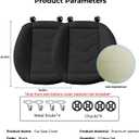 2 Packs Leather Car Front Seat Cover Fit for Tesla Model Y & Model 3