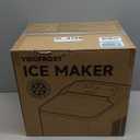 VIBOFROST Nugget Ice Maker Countertop, Fast 35lbs/24H Sonic Pebble Ice Machine, Self-Cleaning Anti-Scale System, Stainless Steel Portable Ice Maker for Home, Kitchen, RV, 10 Cleaning Packets (Black)