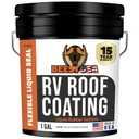 BEEST RV Roof Coating White, 1 Gallon Covers up to 50 sq ft (2 Coats), Solar Reflective & Waterproof Sealant| Elastomeric Leak Repair Coating, Liquid Rubber RV Roof Sealant for Trailers, Camper & More
