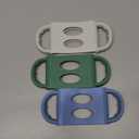 Dr. Brown's Wide-Neck Baby Bottle Handles, 100% Silicone, Easy Grip Removable Handles for Bottle to Sippy Cup Transition, Blue/Gray/Green, 3-Pack, 4m+