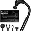 HESUSLA Massage Gun with Upgraded Extension Handle, 10MM Massage Gun Deep Tissue, 4 Massage Heads & 5 Speed Levels Back Massager,Muscles/Neck/Shoulders/Waist/Legs Massager Portable for Pain Relief