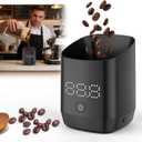 Digital Coffee Bean Dosing Cup for Espresso with LED Scale - High Precision Coffee Grounds Measurer, Barista-Strength Brewing Accessory & Perfect Coffee Lover Gift (Black, Sleek Design)