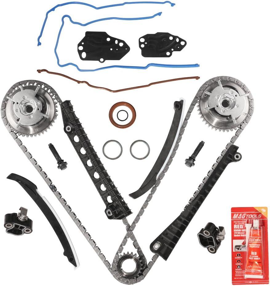 Variable Camshaft Timing Kit - Compatible with Ford & Lincoln Vehicles - 5.4L 24 Valve Triton Expedition, F-150, F-250, F-350 Super Duty, Mark LT, Navigator - Chain, Guide, Tensioner, Phaser