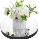 12 Pack 12 Inch Acrylic Round Mirror Centerpieces, Mirror Trays Plates for Wedding Table Party Decorations, Wall Decor