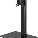 KKTONER Single Computer Monitor Stand Free Standing Desk Vesa Mount for 13 inch to 32 inch Screen Height Adjustable Monitor Mount Swivel Vesa 75*75mm/100*100mm Hold up 77Lbs