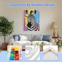 GHHKUD Zebra Paint by Numbers with Frame for Adults Beginners, DIY Animals Paint by Numbers for Age 6-12, Art on Canvas Gifts Home Wall Decor 8x12in