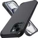 TEAM LUXURY Case for iPhone 15, 6.1 Inch [Military-Grade Drop Protection] Shockproof Rugged Protective Phone Cover, Non-Slip Grip - Wireless Charging Compatible - (Black)