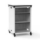 Classroom Basics MBSCB01 Modular Classroom Bookshelf, Narrow Mobile Storage Cabinet with Adjustable Shelves, Steel Frame, 1.5" Swivel Casters with Locking Brakes, 18.25"W x 18.25"D x 29"H