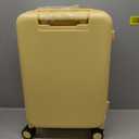 Expandable Top Open Carry On Luggage 22x14x9 Airline Approved, 20 Inch Hard Shell Carry On Suitcase with Spinner Wheels,Travel Small Luggage for Women Men,Cheese Yellow