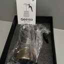 Geesta Premium Crystal Glass-Top Stovetop Espresso Moka Pot - 4/6/ 9 Cups Stainless Steel Coffee Maker- 360ml/12.7oz/9 cup (espresso cup=40ml)