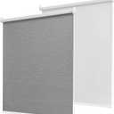 Pesalco 100% Blackout Roller Shades for Indoor Windows with Thermal Insulated Fabric UV Protection Privacy Window Shades for Living Room, Home and Office Grey 26" W x 72" H
