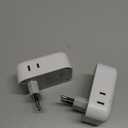 2 Pack European Plug Adapter USB C, TESSAN US to Europe Adapter 4 Outlets 3 USB Charger, Type C International Power Adaptor to Italy Spain France Portugal Iceland Germany, Europe Travel Essentials