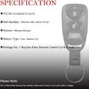 MechanMagic Key Fob Keyless Entry Fits for Hyundai Veloster 2011 2012 2013 2014 2015 2016 2017 Remote Control Replacement NYOSEKS-TF10ATX 95430-2V100