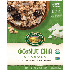 Nature's Path Organic Coconut Chia Granola, 12.34 oz (Pack of 12), Non-GMO Best By: DEC/04/2025