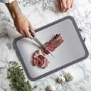 Titanium Cutting Board - New Titanium Cutting Boards for Kitchen Double Sided Non Toxic Titanware Cutting Board, Ideal Charcuterie & Chopping for Meat, Cut Easy Clean Chopping Board (14"L x 10"W)