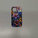 for iPhone 15 Case, Wireless Charging Compatible,Dual-Layer Protection with Stylish Wildflower Design, Soft Silicone + Hard Shell, Cute Chic Phone Cover for Women - Vibrant Defined Blossoms