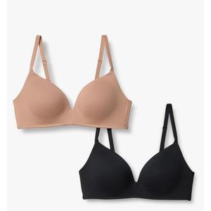 Amazon Essentials Womens Cotton Jersey Lined Plunge Bralette, 32D