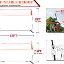 12FT/18FT Portable Volleyball Training Net for Hitting or Serving Drills, Outdoor & Indoor Freestanding Practice Net With Height Adjustable, Carry Bag