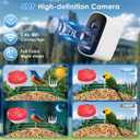 Bird Feeder with Camera, 2.5K UHD, AI Bird Species Recognition, Solar Powered, Instant Arrival Alerts, Weatherproof Squirrel-Proof Birdhouse with WiFi App Live View, 32GB Card & Accessories Included