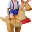 InfleasJoiy Kangaroo Adult Fun Costume for Big & Tall, One Size