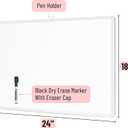 Mr. Pen- Magnetic Whiteboard Dry Erase, 18x24 Inches, Dry Erase Board with Black Fine Point Marker, Magnetic White Board for Students, Home, Office and Classroom