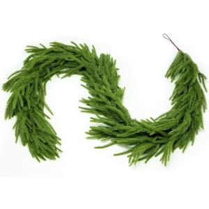 Orphidel 6ft 1pcs Christmas Norfolk Pine Garlands Dense Realistic Artificial Faux Greenery Garland Winter Christmas Garland for Fireplace, Wall, Window, Indoor Outdoor Xmas Decor
