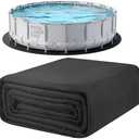 POOLHACKER 28 Ft Pool Liner Pad, Round Pool Liners for Above Ground Swimming Pools, Durable Geotextile Material, Easy to Install, Extends Life to The Line, Under Pool Padding, Black 