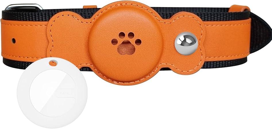 GPS Tracker for Dogs, Pet Tracking Smart Collar, No Monthly Charge, IP67 Waterproof Dog Collar, GPS Tracker Collar for Dogs, Adjustable Size, S/M/L Dog GPS Tracker Collar with Dog Locator Orange One