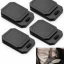 4 Pack Seat Belt Comfort Pad Clips, Adult Neck Relief & Shoulder Protector for Seat Belt Webbing, Anti-Slip Snap Design, Universal Fit for Sedan, SUV, MPV, Truck, RV