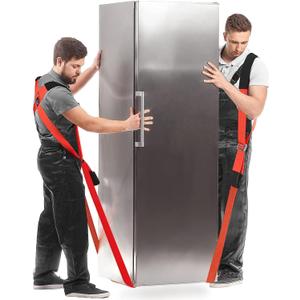 Ytonet Moving Straps, Lifting Straps for Move Furniture, 2-Person Shoulder Lifting and Moving System for Appliances, Mattresses, Heavy Objects up to 800lbs, Furniture Strap Round Sling, Orange