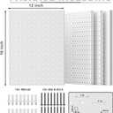 Ultrawall Metal Pegboard Panels, Pegboard Wall Organizer, Peg Boards for Wall, Garage Tool Storage Organization, 12"X16", 4pcs, Gray
