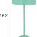 Creative Co-Op Large Metal LED Table Lamp with Inline Switch, Green Finish