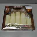 LUZLAB 3pc Flameless Candles with Heart & Shamrock Stickers - St. Patrick's Day Flameless Candles for Ambiance Battery Operated LED Pillar Candles for Gifts Home Garden Decor