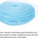 MECCANIXITY 1 1/2" Wide Sparkly Sheer Wired Organza Ribbon Pastel Chiffon Ribbons 40 Yard Sky Blue for Gift Wrapping Bouquet Wedding Cake Bows
