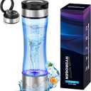 2026 Upgrade Hydrogen Water Bottle,14OZ Portable Hydro Water Machine, Rechargeable Hydrogen Water Bottle Generator for Travel, Home, Office, Fitness & Everyday Hydration  Gift for Family & Friends (Silver+Black)