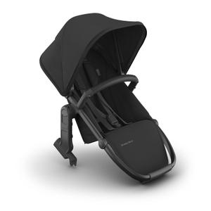 UPPAbaby RumbleSeat V3 Second Lower Seat - Compatible with Vista V2 and Vista V3 - All-Weather Seat + Magnetic Buckle Adapters Included - Jake (Charcoal/Carbon Frame/Black Leather)