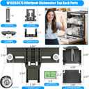 UPGRADED W10350375 Dishwasher Top Rack Parts & W10320664/5 Housing for Kenmore Whirlpool Dishwasher Parts WDT730PAHZ0 WDT750SAHZ0 WDTA50SAHZ0 WDT970SAHZ0 Upper Rack Parts,13 Pack