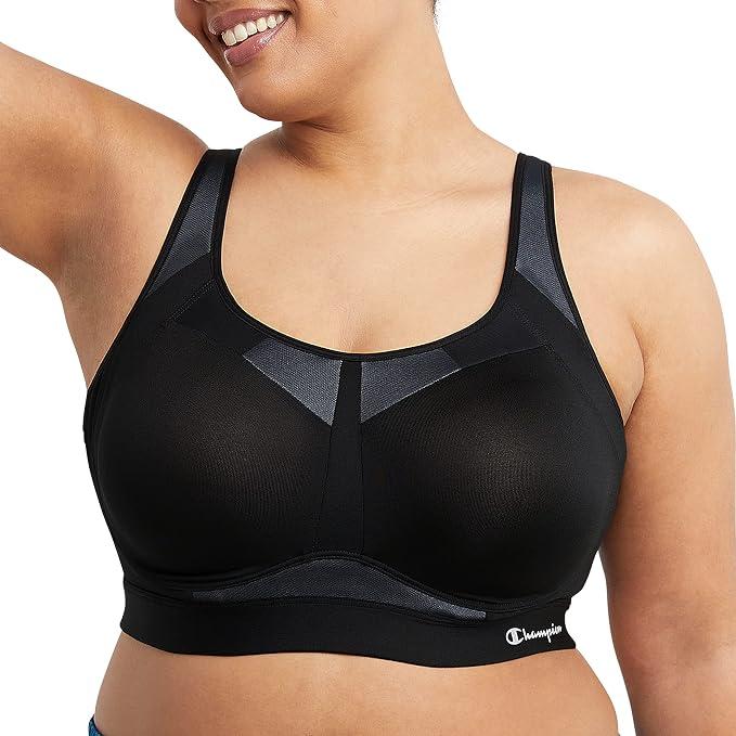 Champion Womens Motion Control Underwire Sports Bra, Black, 38D US