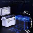 Pawfly Live Bait Cooler, 13-19 QT Leak-Proof Fishing Cooler with Rechargeable Aerator, Portable Fish Livewell for Boat, Insulated Minnow Bucket for Shrimp & Live Fish, Hard Cooler Box for Fishing, 13 Quart