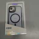 Designed for iPhone 15 Case, Compatible with Mag-Safe, Frosted Translucent Slim Case with Built-in Aluminum Alloy Lens Bracket, Military-Grade Drop Protection with Airbag Corners, Blue