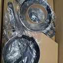 Amazon Basics Non Stick Kitchen Cookware 15-Piece Set, Non-Induction, Includes Pots, Pans, and Utensils, Black