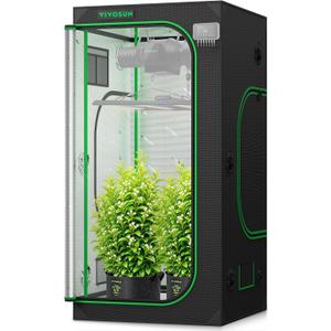 VIVOSUN S336 3x3 Grow Tent 36"x36"x72" Highest Reflective Mylar Tent