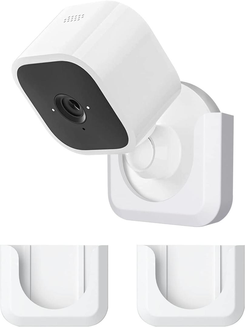 Blink Mini Camera Adhesive Wall Mount Bracket, Strong Adhesive Durable Camera Mount Stand for Blink Mini Indoor Camera, No Drill, No Screws (for Blink Mini-White)