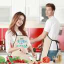 Xmeden Kitchen Apron for Mom, Apron Gifts for Women Husband Wife Friends, Kitchen Chef Aprons with 2 Pockets