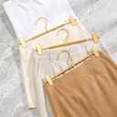 VWV 20 Pack Pants Hangers with Clips, 12.4 Inch Aluminum Skirt Hangers with 360 Swivel Hooks, Heavy Duty Space Saving Closet Hangers for Jeans, Slacks, Shorts (Gold)