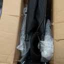 Super Lightweight Rollator Walker for Seniors, Foldable Rolling Walker with Seat and 8" Rubber Wheels for All Terrain, Unique Design Aluminium Frame Sturdy Walkers for Traveling - Blue